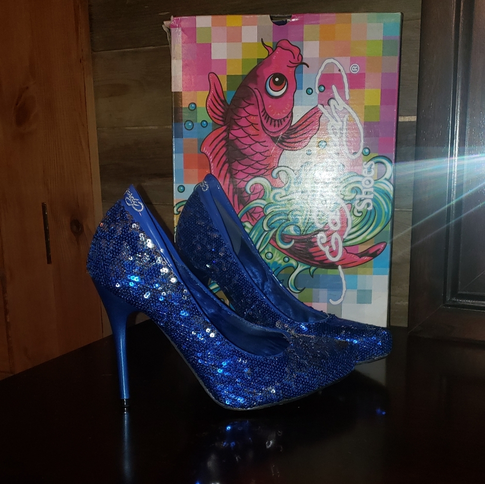 Ed Hardy Glitter Pumps